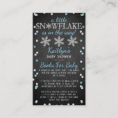 Het Baby shower van de winter met kleine sneeuwvlo Informatiekaartje (Voorkant)