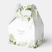 Het Baby shower van een jongen Greenery Dusty Blue Bedankdoosjes (Achterkant)