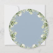 Het Baby shower van een jongen Greenery Dusty Blue Kaart (Achterkant)