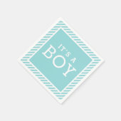 Het Baby shower van een jongen Modern Aqua Blue St Servetten (Hoek)