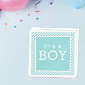 Het Baby shower van een jongen Modern Aqua Blue St Servetten
