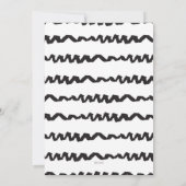 Het Baby shower van een jongen Typografie Black Wh Kaart (Achterkant)