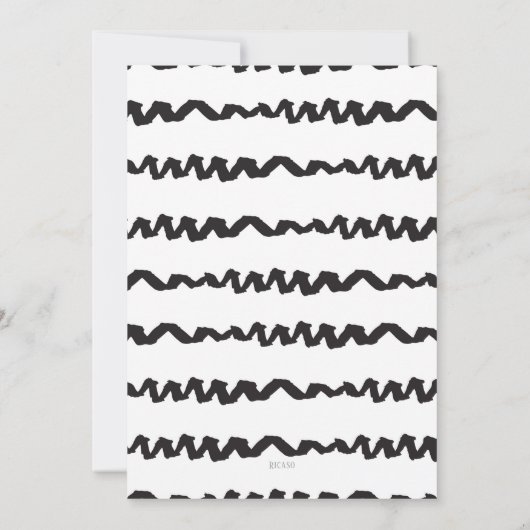 Het Baby shower van een jongen Typografie Black Wh Kaart (Achterkant)