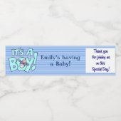 Het Baby shower van een jongen Waterfles Etiket (Enkel label)