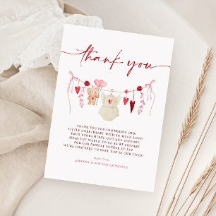 Het Baby shower van een kleine lieverd Valentijns Bedankkaart