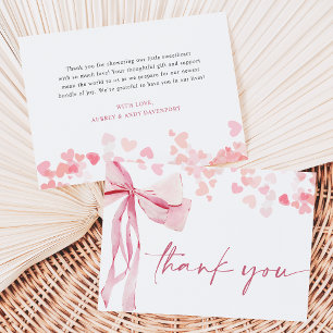 Het Baby shower van een kleine lieverd Valentijns Bedankkaart