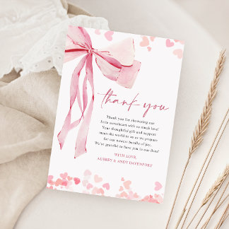 Het Baby shower van een kleine lieverd Valentijns Bedankkaart