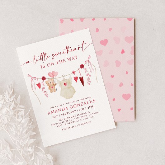 Het Baby shower van een kleine lieverd Valentijns Kaart