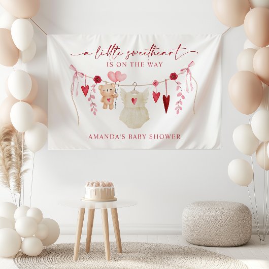 Het Baby shower van een kleine lieverd Valentijns Spandoek