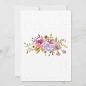 Het Baby shower van een meisje-Waterverf bloeit in Kaart (Achterkant)