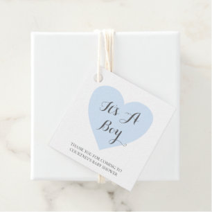 Het Baby shower van een paddestoel blauw hart Bedankjes Labels