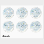Het Baby shower van Heaven Blue Clouds Ronde Sticker (Vel)