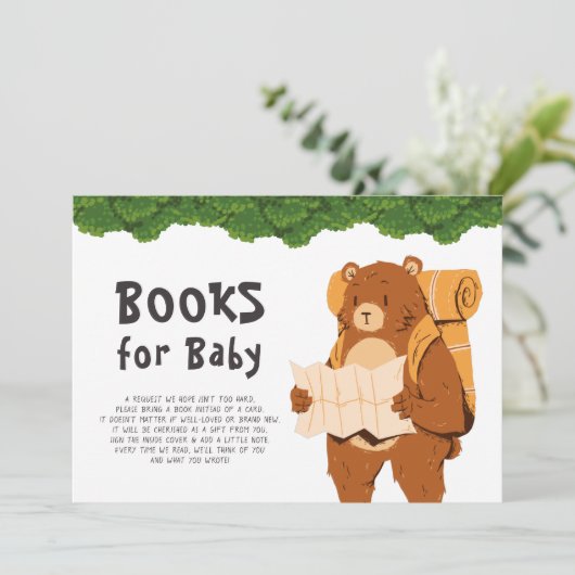 Het Baby shower van het Adventure van het Beer van Kaart (Staand voorkant)