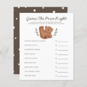 Het Baby shower van het Beer Woodland raadt de pri (Voorkant / Achterkant)