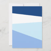 Het Baby shower van het Blue Geometric Boy Couple Kaart (Achterkant)