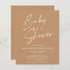 Het Baby shower van het de minimalistische Manuscr