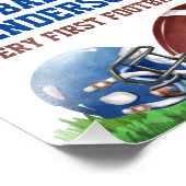 Het Baby shower van het football gelieve het Footb Foto Afdruk (Hoek)