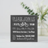 het baby shower van het karton en de fiets kaart (Staand voorkant)