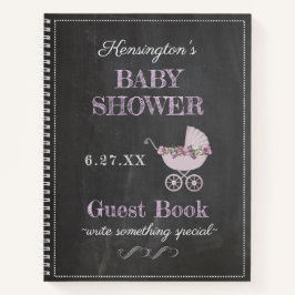 Het Baby shower van het lavender Chalkboard van he Notitieboek