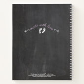 Het Baby shower van het lavender Chalkboard van he Notitieboek (Achterkant)