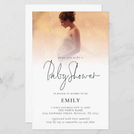 Het Baby shower van het Manuscript van de Bekledin (Voorkant / Achterkant)