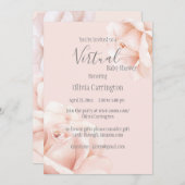 Het Baby shower van het Manuscript van de Rozen va Kaart (Voorkant / Achterkant)