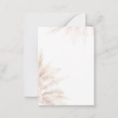 Het Baby shower van het Manuscript van Pampas van  Notitiekaartje (Achterkant)