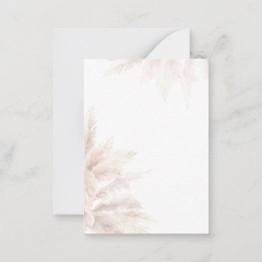 Het Baby shower van het Manuscript van Pampas van  Notitiekaartje (Achterkant)