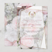 Het Baby shower van het moderne geometrische roze  Kaart (Voorkant / Achterkant)