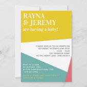 Het Baby shower van het moderne kleurrijke geometr Kaart (Voorkant)