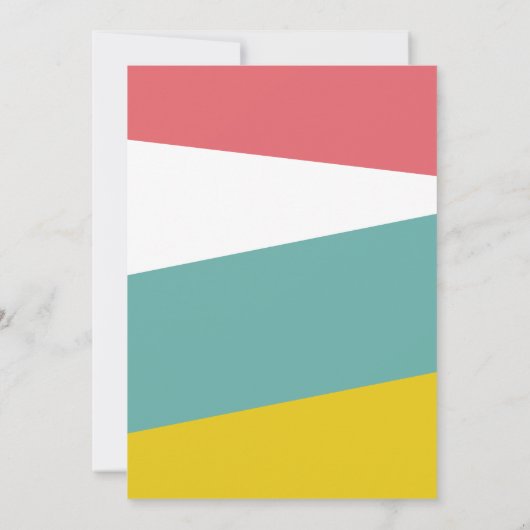 Het Baby shower van het moderne kleurrijke geometr Kaart (Achterkant)