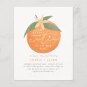 Het Baby shower van het Oranje paar van de begroti (Voorkant)