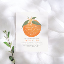 Het Baby shower van het Oranje paar van de begroti