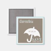 Het Baby shower van het paraplu sparen de Magnette Magneet (Voorkant / Achterkant)