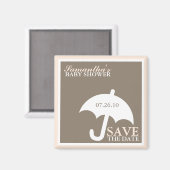 Het Baby shower van het paraplu sparen de Magnette Magneet (Voorkant / Achterkant)