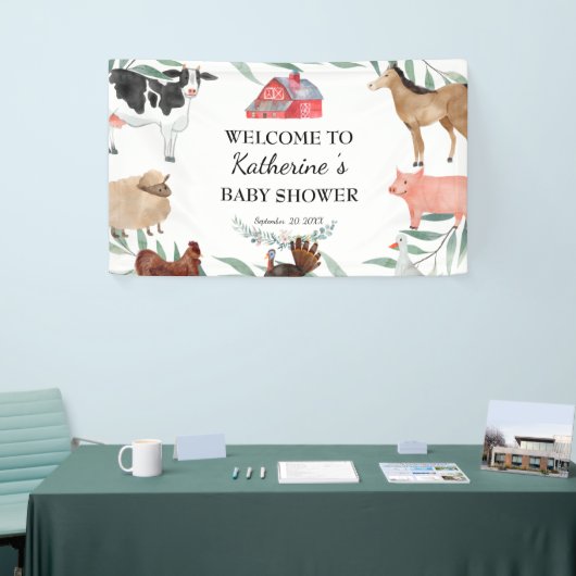 Het Baby shower van het platteland van de klap op Spandoek (Beurs)