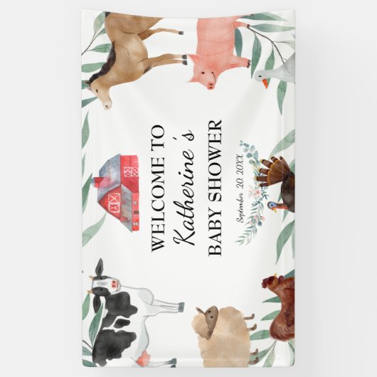 Het Baby shower van het platteland van de klap op  Spandoek (Verticaal)