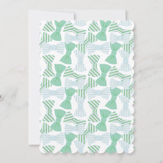 HET Baby shower VAN HET STROPDAS VAN DE BOE nodigt Kaart (Achterkant)