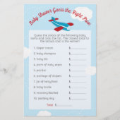 Het Baby shower van het vliegtuig raadt de juiste (Voorkant)