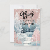 Het Baby shower van het Winter Wonderland in Water Bedankkaart (Voorkant)