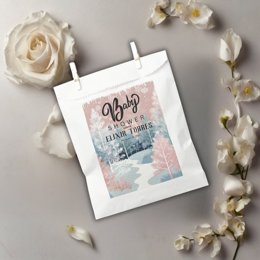 Het Baby shower van het Winter Wonderland in Water Bedankzakje