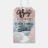 Het Baby shower van het Winter Wonderland in Water Cadeaulabel (Voorkant)