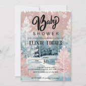 Het Baby shower van het Winter Wonderland in Water Kaart (Voorkant)