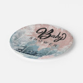 Het Baby shower van het Winter Wonderland in Water Papieren Bordje (Gekanteld)