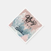 Het Baby shower van het Winter Wonderland in Water Servet (Hoek)