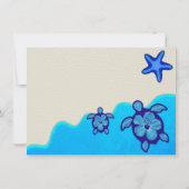 Het Baby shower van Honu van de jongen Kaart (Achterkant)