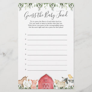 Het Baby shower van landbouwhuisdieren raadt het B