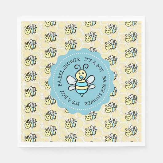 Het Baby shower van Little Honey Bee Boy Servet (Voorkant)