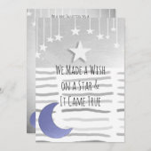 Het Baby shower van Moon Boy en Stars Kaart (Voorkant / Achterkant)