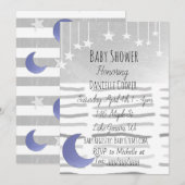 Het Baby shower van Moon Boy en Stars Kaart (Voorkant / Achterkant)